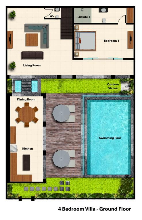 Villa Echo Beach 庫塔 外观 照片